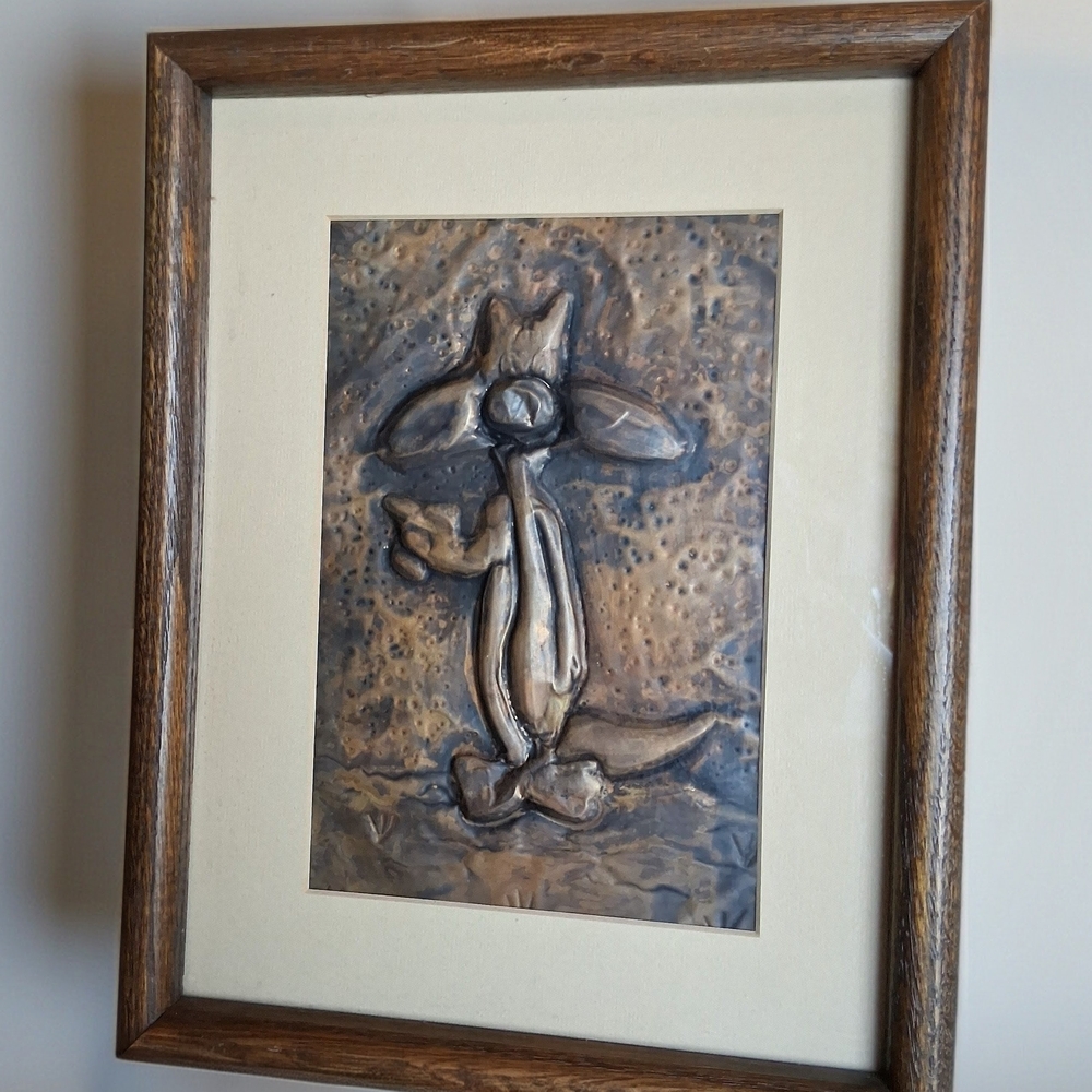 ✨ MCM Brutalist Copper Relief Art - Whimsical Fox - Restored & Gallery Ready - Picture 4 of 6